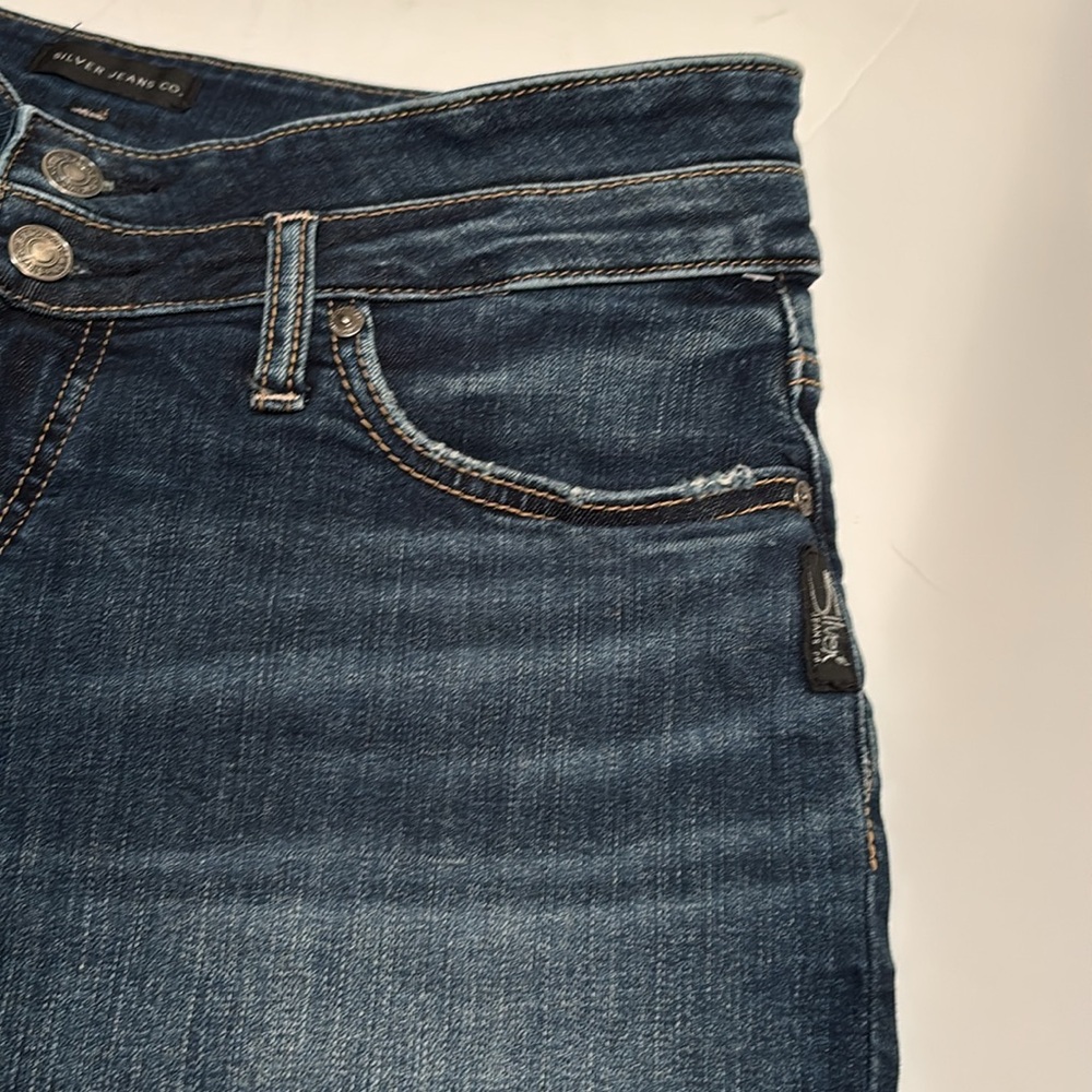 Silver Jeans Dark Blue Jean Shorts 29 Suki 2 buttons - Picture 10 of 10